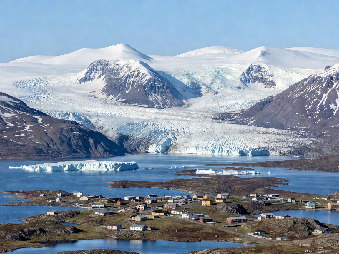 Glaciers and sea ice under the high Arctic continuous solar disc in Longyearbyen Svalbard